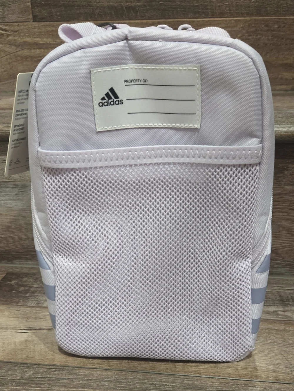 New adidas Lavender Lunch Bag with Gray Logo - Picture 3 of 3